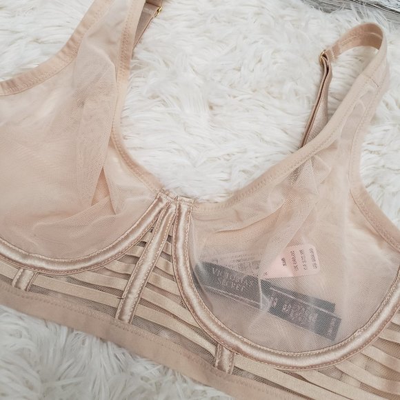 Victoria's Secret Unlined Mesh Plunge Bra - Picture 2 of 7